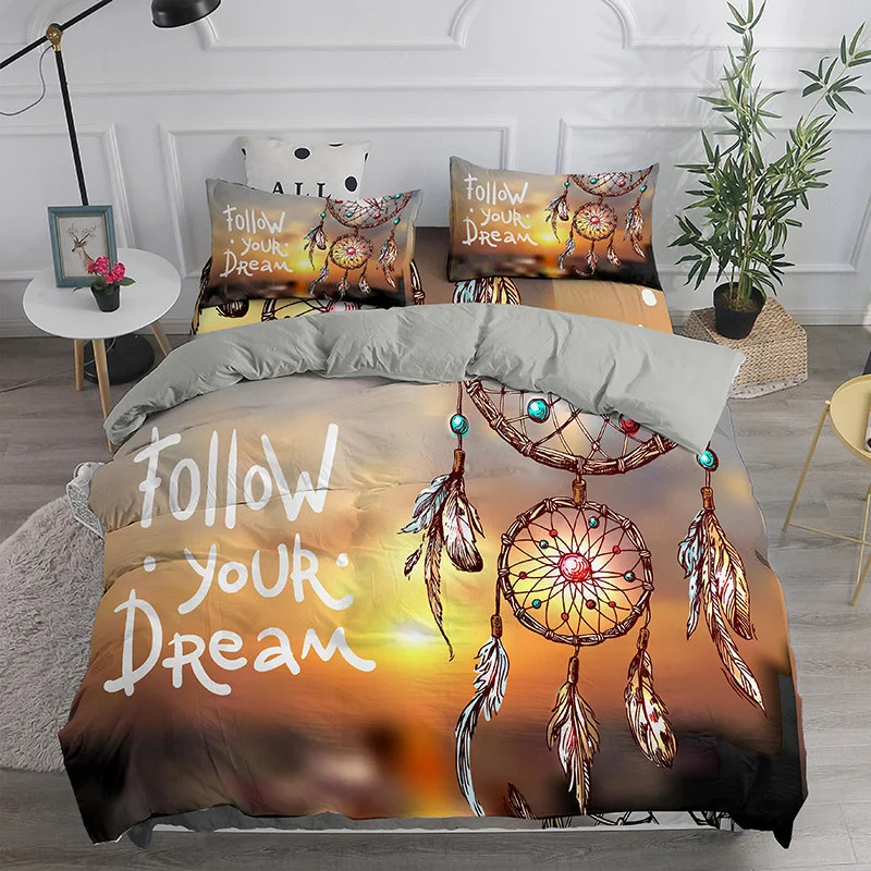 Edredom Bohemian Infantil Estampado, Capa de Cama Macia com Penas, Conforto e Estilo Boho para Noites de Sono Tranquilas — foto 7