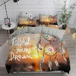 Edredom Bohemian Infantil Estampado, Capa de Cama Macia com Penas, Conforto e Estilo Boho para Noites de Sono Tranquilas — foto 7