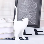 Nordische Tischstatue Moderne Katzen Skulptur Dekoration Dekorieren Sie Ihr Zuhause mit dieser stilvollen Katzenfigur im nordischen Design. Perfekt als Geschenk. — foto 5