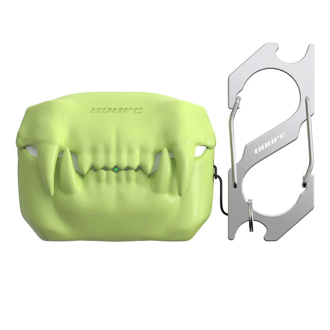 Creative Teeth Wireless Earphone Case Halloween Horrible Silicone Cover with Keychain. Protect your earbuds and stand ou — photo 12