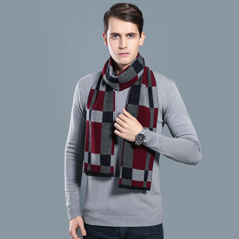 Simple Plaid Warm Keeping Artificial Cashmere Scarf. Stay warm and stylish with this soft and cozy scarf, perfect for co — photo 10
