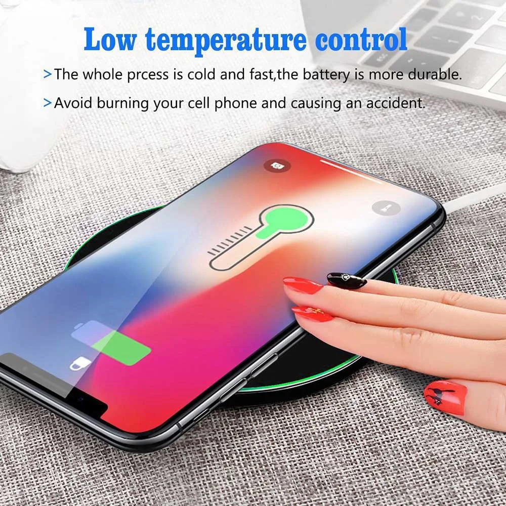 Title 6, Frosted Wireless Charger 10W Mirror Fast Wirele...