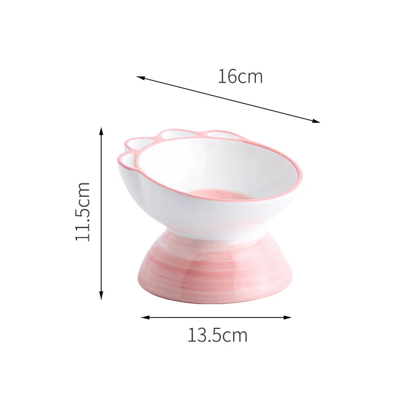 Cute Cartoon Paw Oblique Pet Bowl Food Water Container Adorable and Functional Design Perfect for Small Dogs and Cats A — photo 3