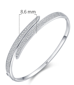 Title 5, Pulseira de prata S925 para mulheres Design esp...