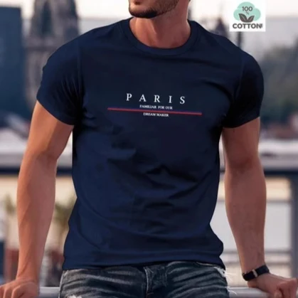 Heavy short-sleeved letter printed men's short-sleeved T-shirt, pure cotton, casual, comfortable for everyday wear and a — photo 9