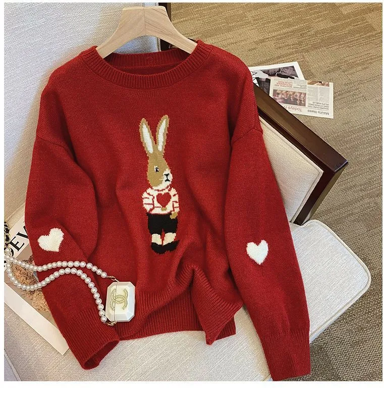 Title 8, Cute Youth-looking Pullover Cartoon Rabbit Jacq...