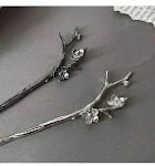 Metalen haarspeld met pruimenbloesem Chinees bloemdesign Speciaal haaraccessoire voor een elegante en opvallende haarstijl — foto 2