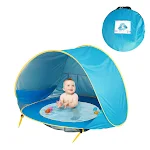 Barraca de praia para bebê, fácil de dobrar, impermeável, proteção UV para crianças, camping ao ar livre, toldo solar. — foto 13