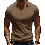 Camiseta Masculina Casual Gola V Design Solto e Moderno Manga Curta Tendência Perfeita para um visual despojado e confortável Ideal para o dia a dia — foto 8