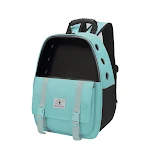 Bolsa transportadora para gatos portátil, respirável, segura, com faixas refletivas, perfeita para passeios e viagens com seu felino. — foto 1