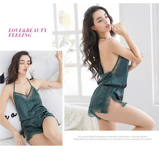 Title 7, Faceless halter dress womens one-piece pajamas
