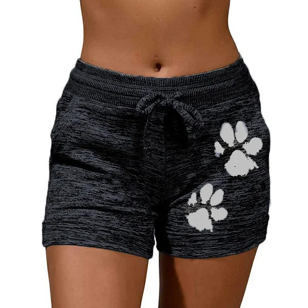 Title 6, Dames bedrukte yoga shorts met elastische taill...