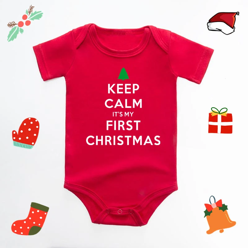 Body de Natal com Estampa de Cervos e Letras em Inglês, Triângulo Vermelho, Roupa Perfeita para Bebês Festivos — foto 14