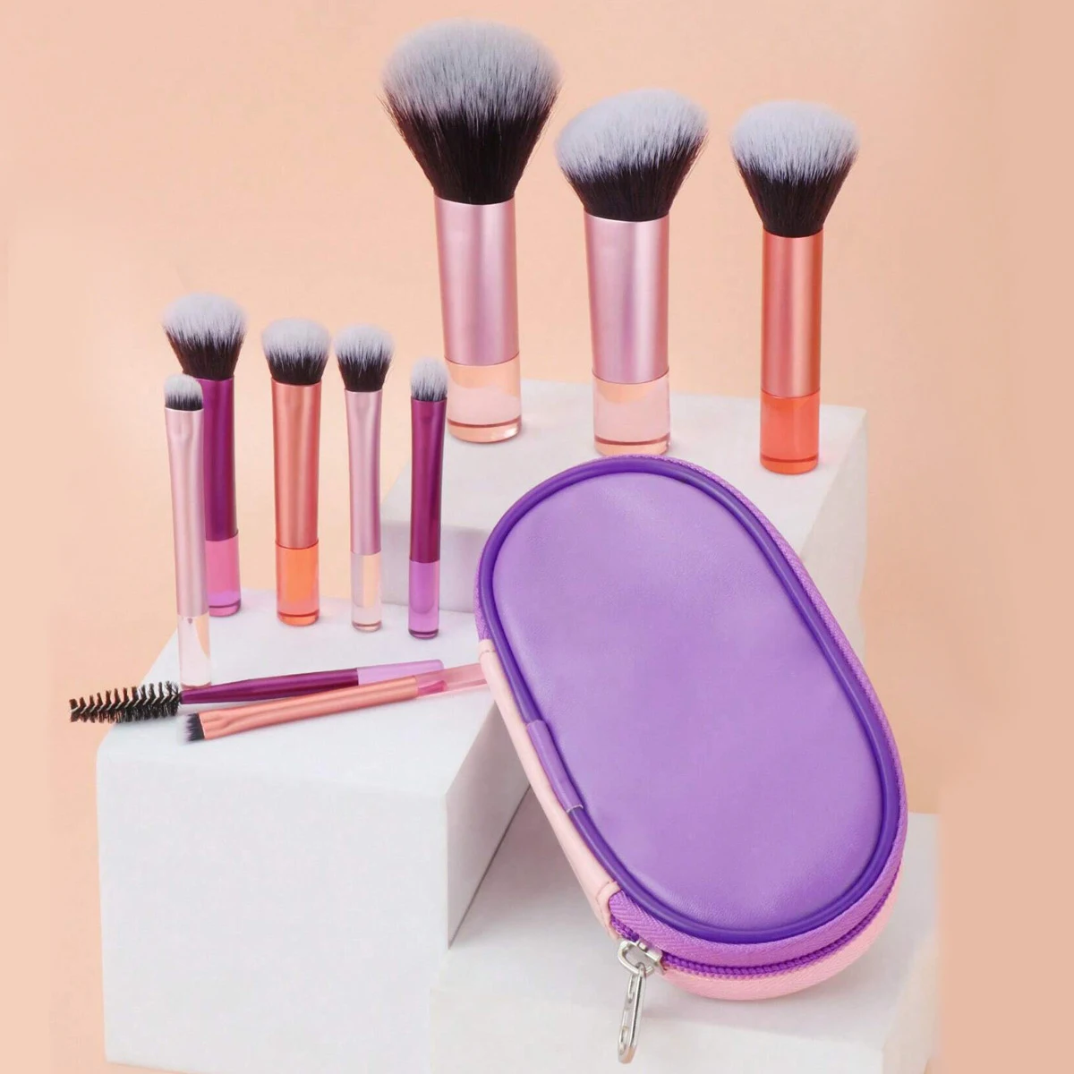 Title 5, 8 Long Tube Makeup Brushes Suit Multicolor for ...