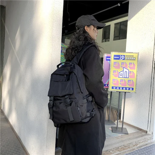 Title 20, Mochila Harajuku Style com grande capacidade, p...