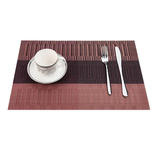 Title 4, Plain Rectangular PVC Woven Tableware Western-s...