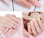 Crystal Clear Solid-State Extension Glue False Nail 100 Piece Box. Achieve beautiful, long-lasting nail extensions with — photo 6