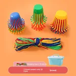 Brinquedos DIY infantis artesanais de fios trançados Crie e brinque com linhas coloridas Desenvolve habilidades motoras finas e criatividade — foto 7