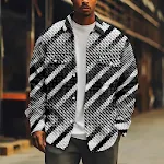 Men's Double Pocket Lapel Casual 3D Printed Jacket Coat, a Comfortable and Stylish Outerwear Perfect for Everyday Wear a — photo 9