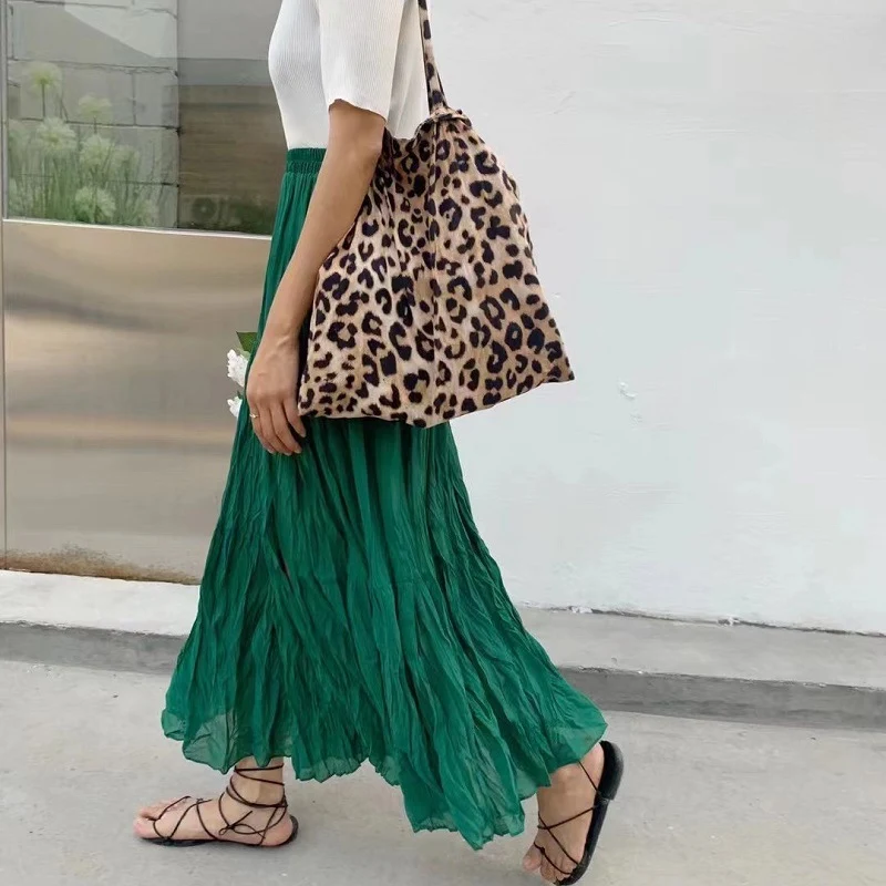 Chiffon Skirt, pleated, high waist, A-line cut. Offers a flattering and comfortable fit for versatile styling options. — photo 4