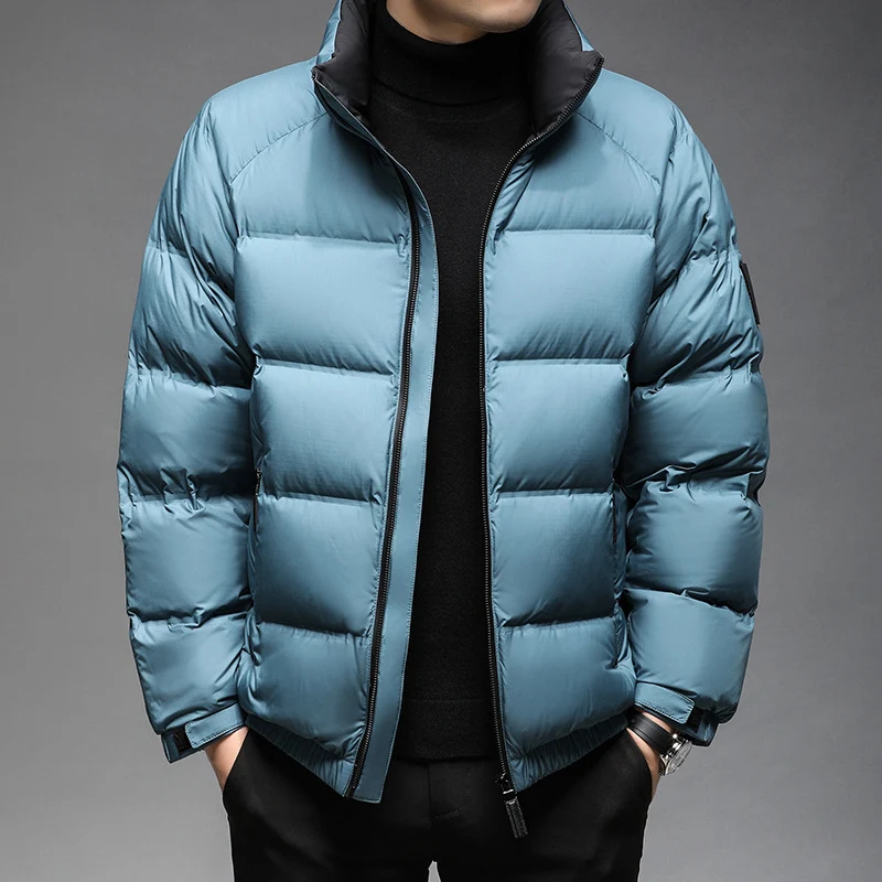 Title 3, Mens Polyester Loose Solid Color Short Jacket