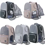 Pet Backpack Expandable Bag Large Capacity Breathable Portable Cat Carrier Bag Puppy Tote Bag Kitten Pet Dog Outdoor Tra — photo 3