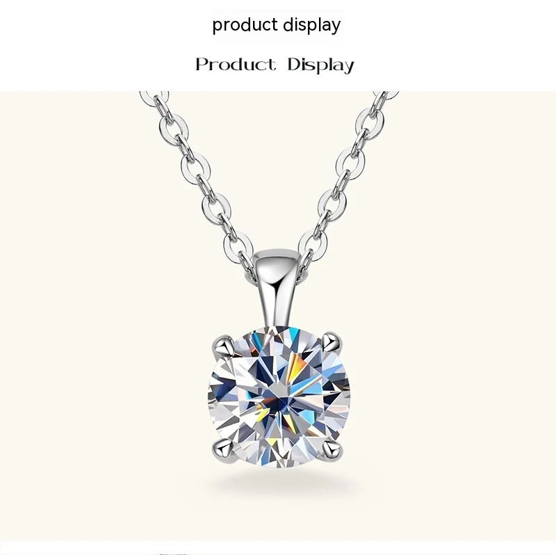 Title 5, Colar clássico de diamante com quatro garras, p...