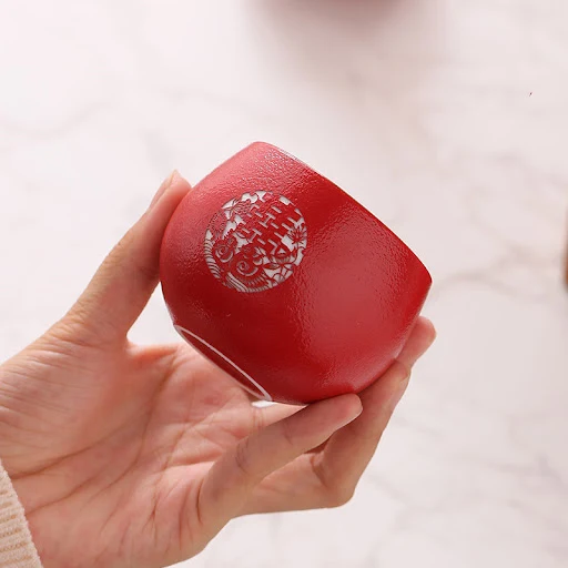 Title 1, Ceramic Wedding Red Tea Set Toast Cup, elegant ...