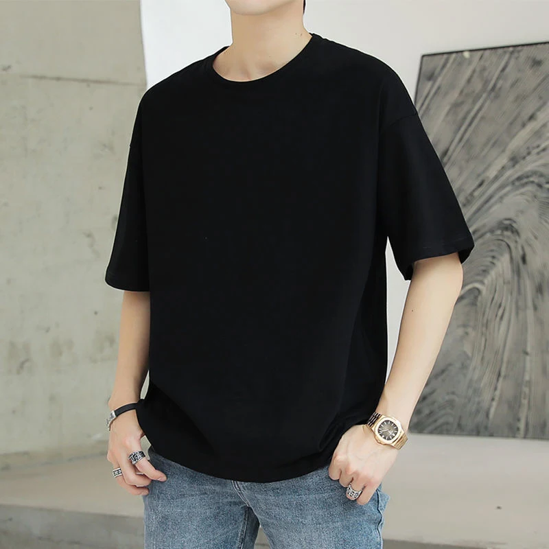 Camiseta masculina de manga curta em cores sólidas, ideal para o dia a dia. Confortável, versátil e fácil de combinar para diversas ocasiões. — foto 1