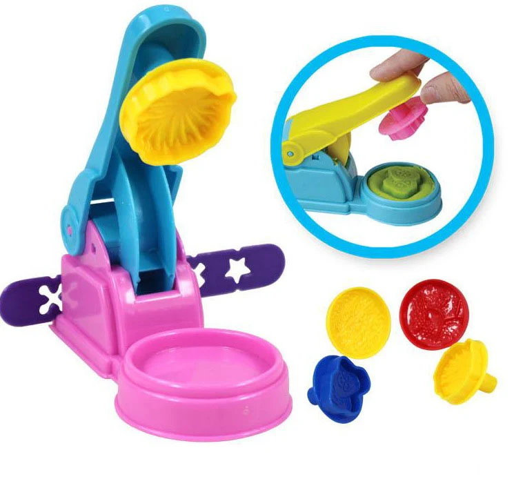 Conjunto de 7 peças de máquina de macarrão de massinha de modelar 3D colorida, ferramenta de argila, diversão e criatividade infantil. — foto 5