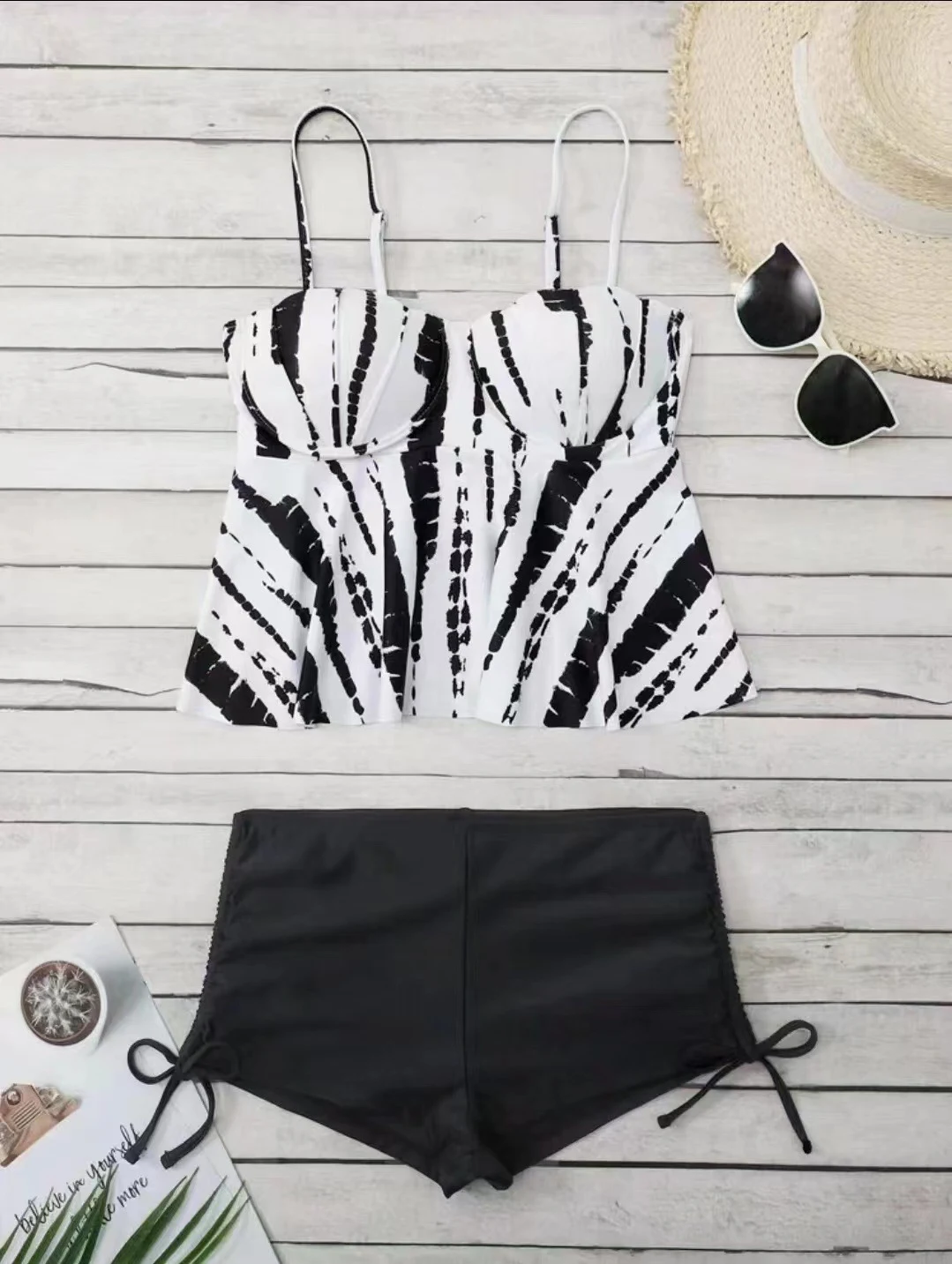Title 3, Bikini de dos piezas para mujer con estampado y...