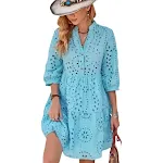 Women's Fashion Solid Color Buttons Dress. A stylish and versatile dress for any occasion. Enjoy comfort and elegance wi — photo 4
