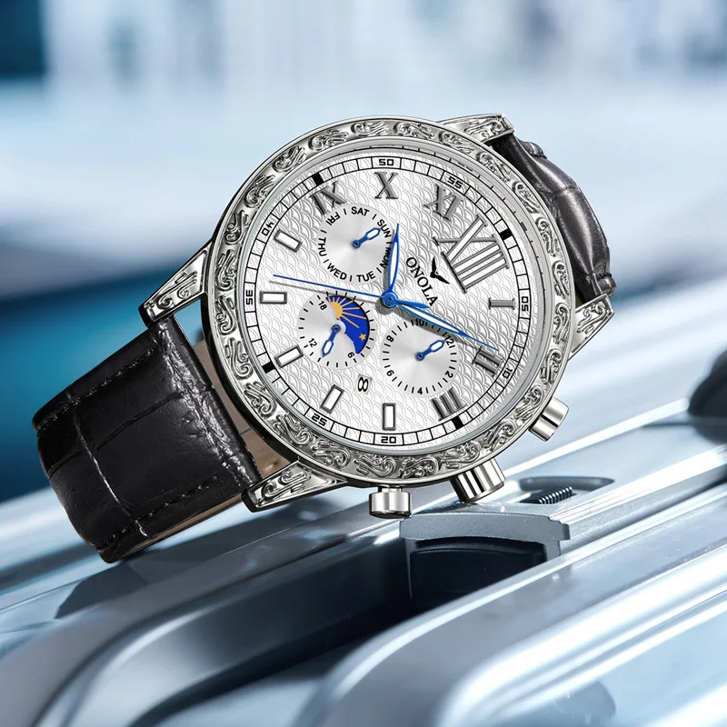Relógio automático mecânico de couro, elegante e versátil. Perfeito para qualquer ocasião, oferecendo estilo, precisão e sofisticação. — foto 20