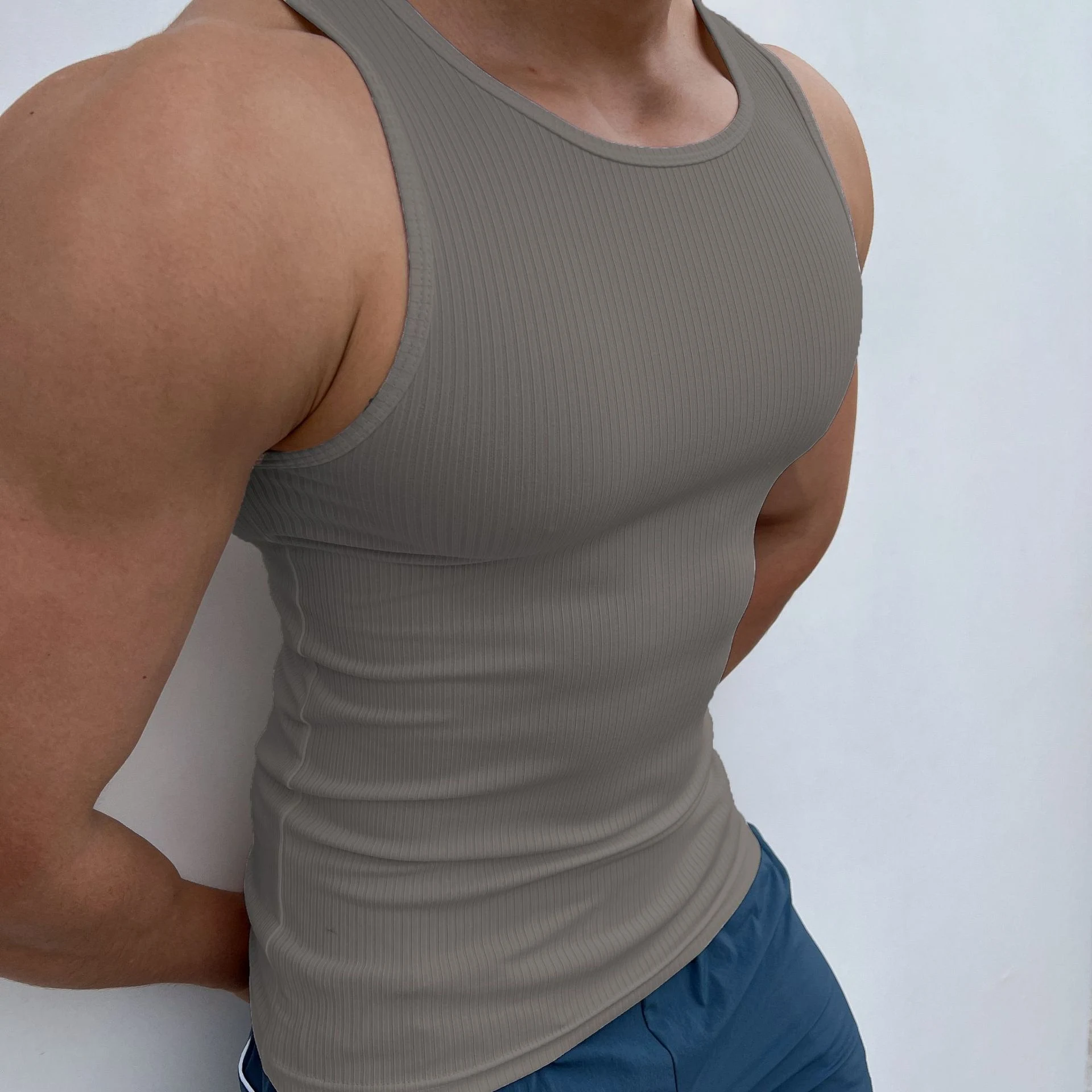 Men's Stretch Tight Sports Vest Breathable and Quick-Drying Ideal for Workouts and Fitness Provides Comfort and Freedom — photo 7