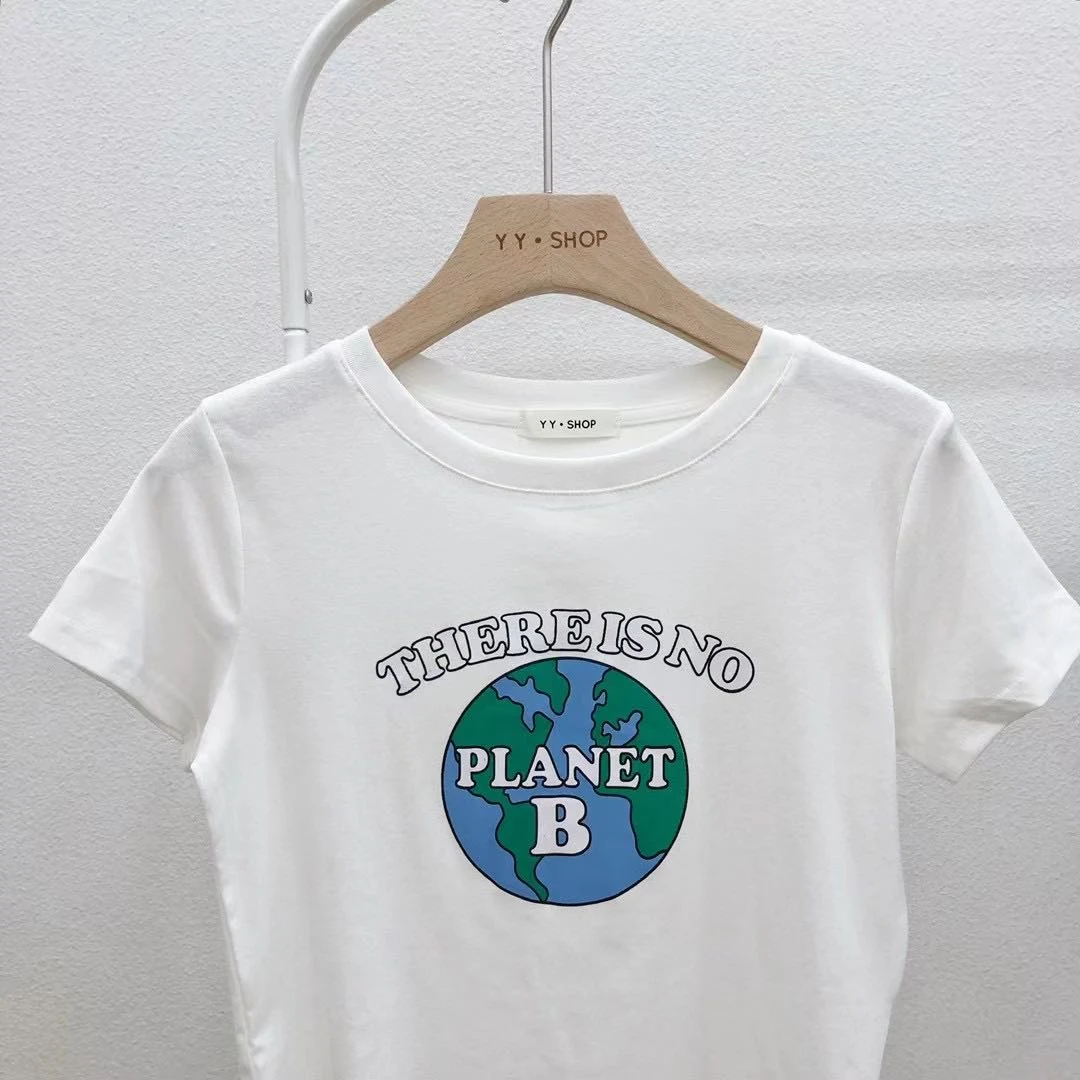 T-shirttop met korte mouwen en bedrukt katoen — foto 5