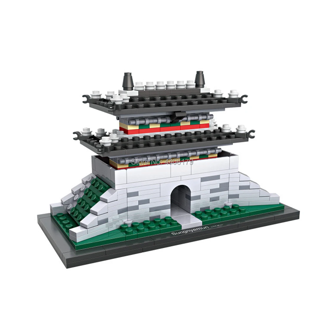 Brinquedo educativo infantil Blocos Sungnyemun Modelo de construção. Estimule a criatividade e o aprendizado brincando. Ótimo para crianças. — foto 3