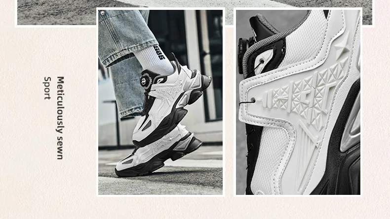 Heren Mecha Sports Casual Schoenen met draaiknop, combineren stijl en comfort voor sport en vrije tijd. Modern ontwerp en gebruiksgemak. — foto 4