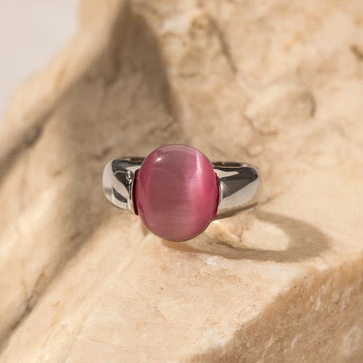 Title 2, Anel de opala de aço inoxidável dourado 18K. Jo...