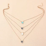 Colar Camadas Múltiplas Love Elegante. Adicione estilo a qualquer look com este colar versátil, perfeito para o dia a dia e ocasiões especiais. — foto 1