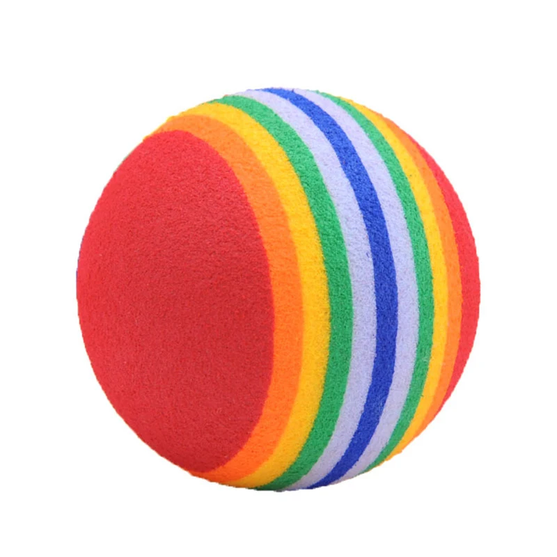 EVA Pet Rainbow Ball Cat Foam Colorful Bouncy Ball Fun Cat Toy for Play and Exercise Durable and Non-Toxic Provides Hour — photo 5