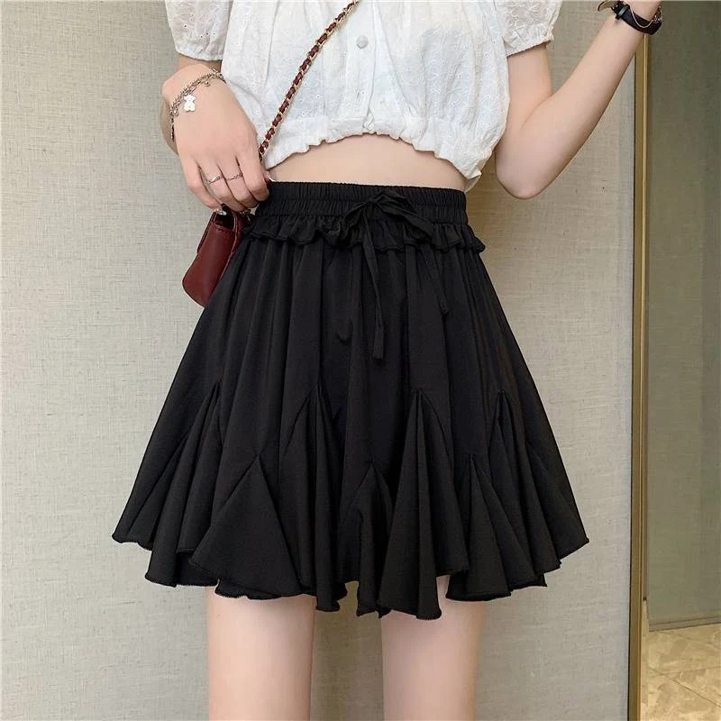 Title 6, Womens Irregular Chiffon Ruffled Skirt