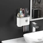 Magnetic Automatic Mouthwash Cup Set Storage Rack provides a clean, organized, and space-saving solution for your bathro — photo 2
