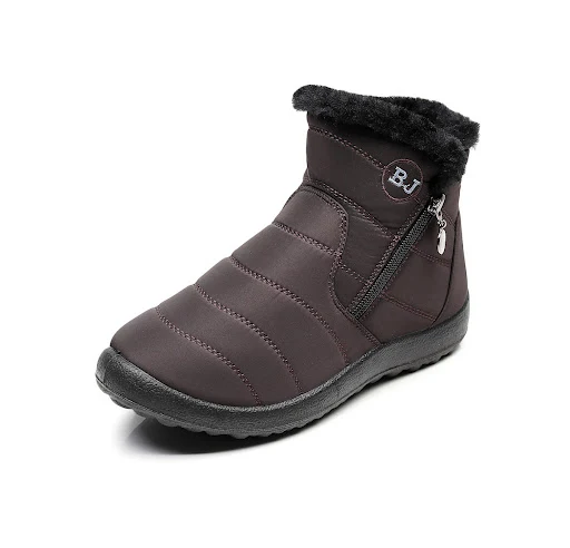 Title 7, Plus Size Waterproof Side Zipper Mid-calf Widen...