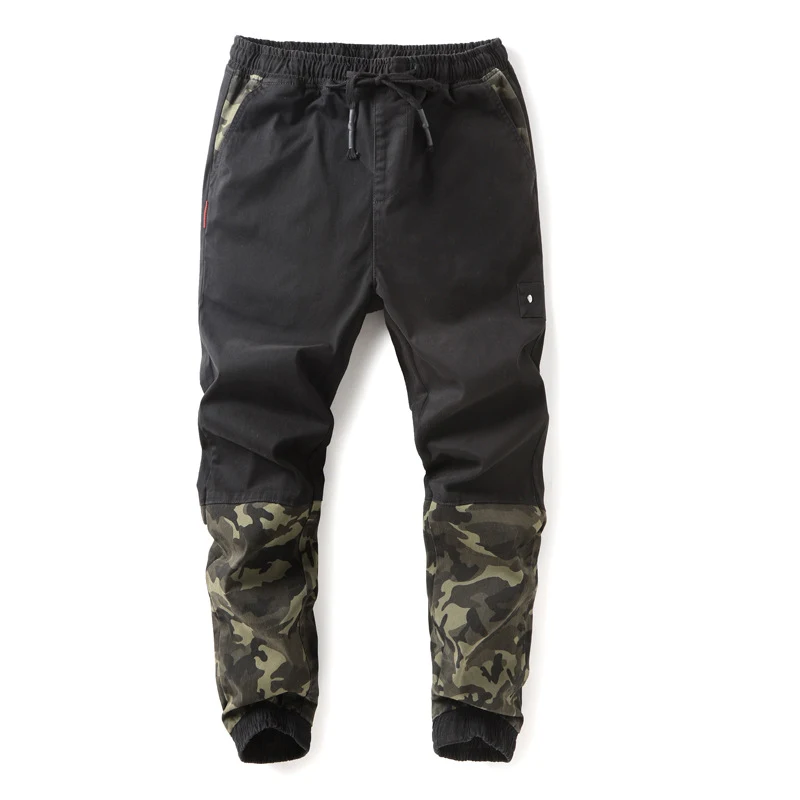 Title 4, Camouflage Stitching Beamed Plus Size Harlan Ca...