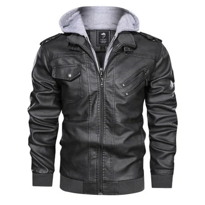 Men's Youth Casual Hooded Motorcycle Plus Size Jacket, a comfortable and stylish choice for everyday wear, offering warm — photo 4