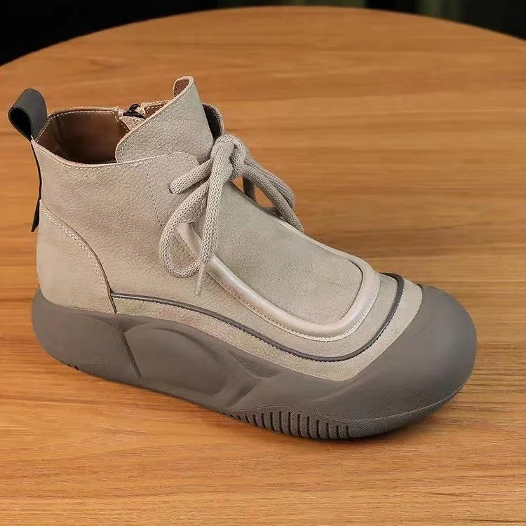 Women's Color Matching Sports Casual Shoes Lace-up Booties. Stylish and comfortable booties for a sporty and fashionable — photo 5