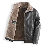 Plush Thick Leather Men's Free Care Jacket. Experience ultimate comfort and style with this luxurious, low-maintenance j — photo 7