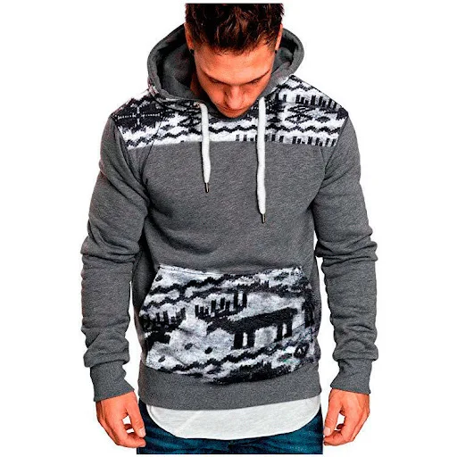 Title 5, Christmas Fawn Hooded Long Sleeve Slim Sweatshi...