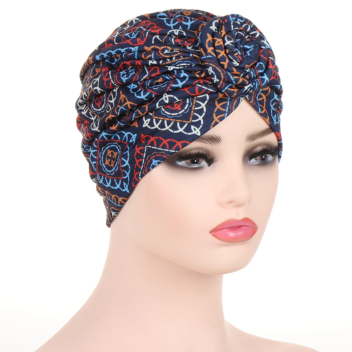 Title 12, Womens Multicolor Printed Snail Headscarf