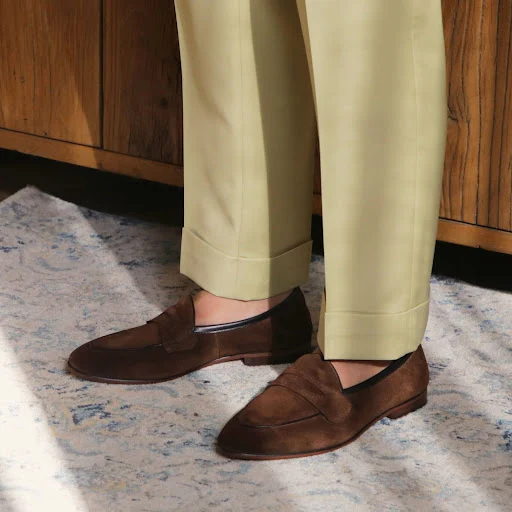 Title 3, British Style Mens Shoes with Square Toe Suede...